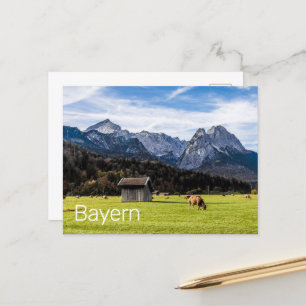 Garmisch Partenkirchen Alpernas Bavaria Tyskland Helg Vykort
