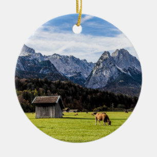 Garmisch Partenkirchen Alpernas Bavaria Tyskland Julgransprydnad Keramik