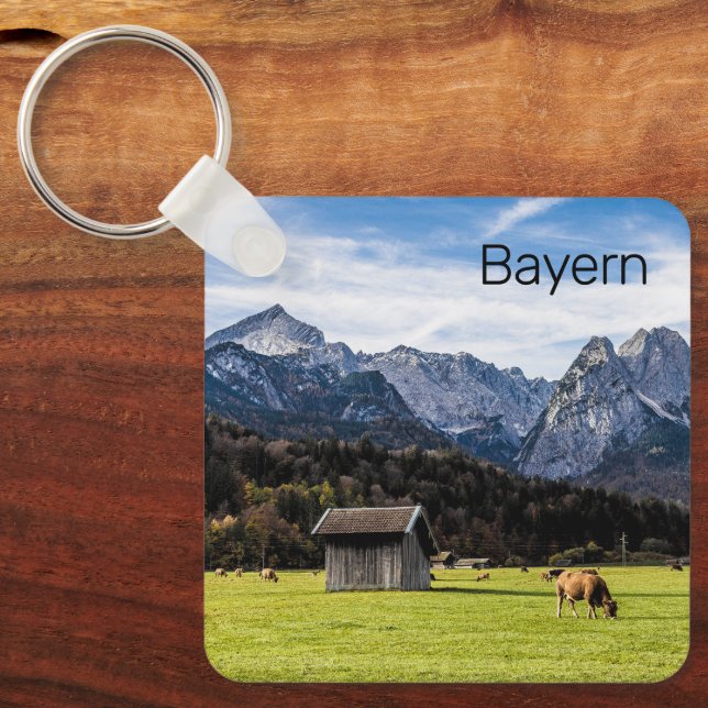 Garmisch Partenkirchen Alpernas Bavaria Tyskland Nyckelring (Framsida)
