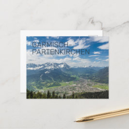 Garmisch-Partenkirchen Bavaria Alpernas Panorama G Helg Vykort