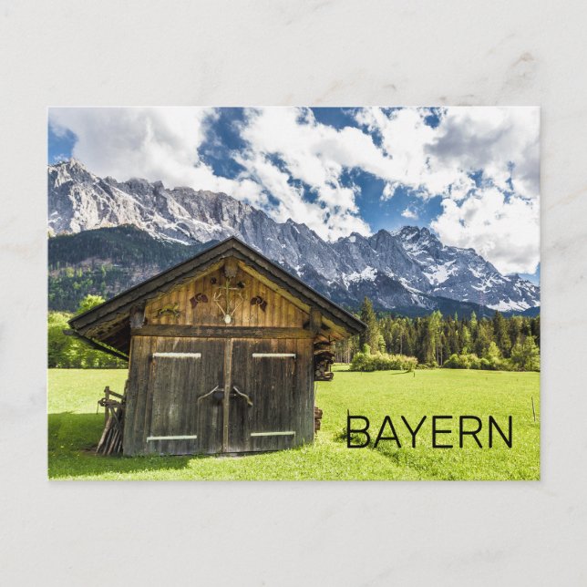 Garmisch Partenkirchen Bavaria Alpernas Panorama Helg Vykort (Framsida)