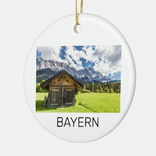 Garmisch Partenkirchen Bavaria Alpernas Panorama Julgransprydnad Keramik