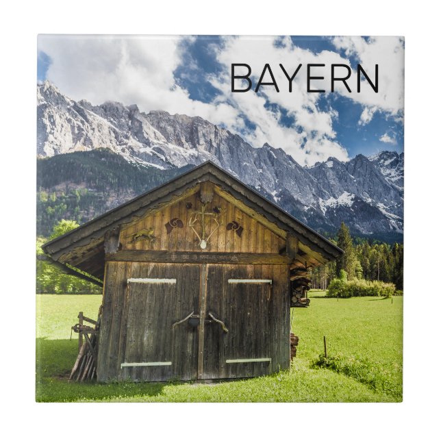 Garmisch Partenkirchen Bavaria Alpernas Panorama Kakelplatta (Framsidan)