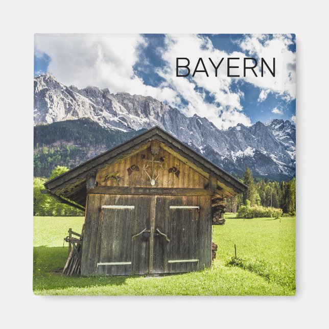 Garmisch Partenkirchen Bavaria Alpernas Panorama Magnet (Framsidan)
