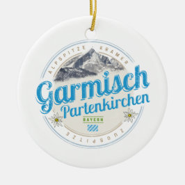 Garmisch Partenkirchen Bavaria Vintage Alperna Julgransprydnad Keramik