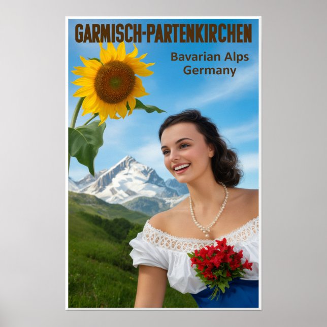Garmisch Partenkirchen, Tyskland affisch (Framsidan)
