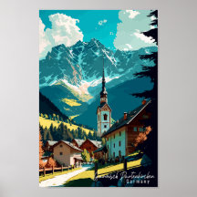 Garmisch Partenkirchen Tyskland vintage resor