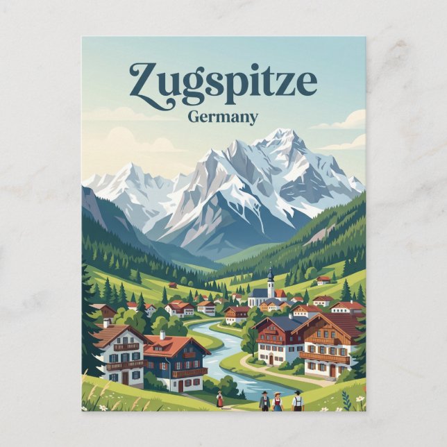 Garmisch-Partenkirchen Tyskland Vykort (Framsida)