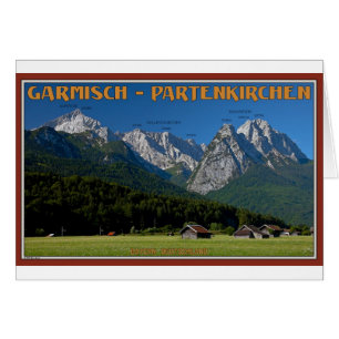 Garmisch - Zugspitze och Alpspitze Hälsningskort