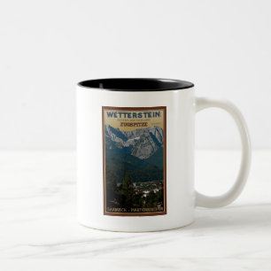 Garmisch - Zugspitze ovanför Town Två-Tonad Mugg