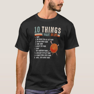 Garn 10 Sak jag vill ha i mitt liv Crochet Lov T Shirt