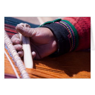 Garn 3 för alpaca för Chincheros kvinnadanande Hälsningskort