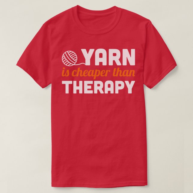 Garn är billigare än behandlingsvit t shirt (Design framsida)