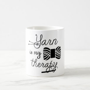 Garn är min terapicenterdesign kaffemugg