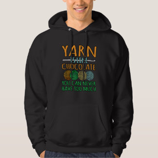 Garn är som Chocolate Crochet Knitting Crocheter Hoodie