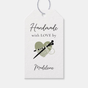 Garn av handgjord produkt-nittering av artisan-han presentetikett