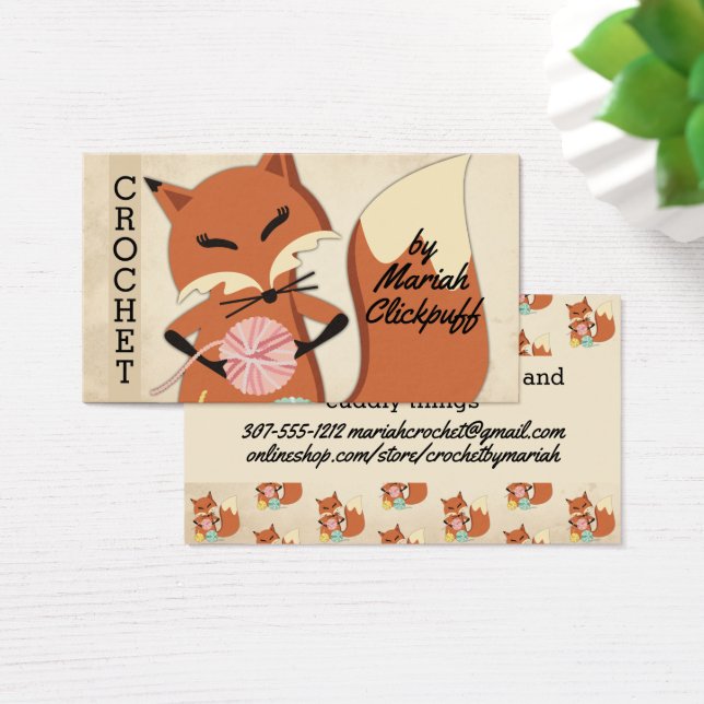 Garn av trikå av kavaj visitkort (Skivbord)