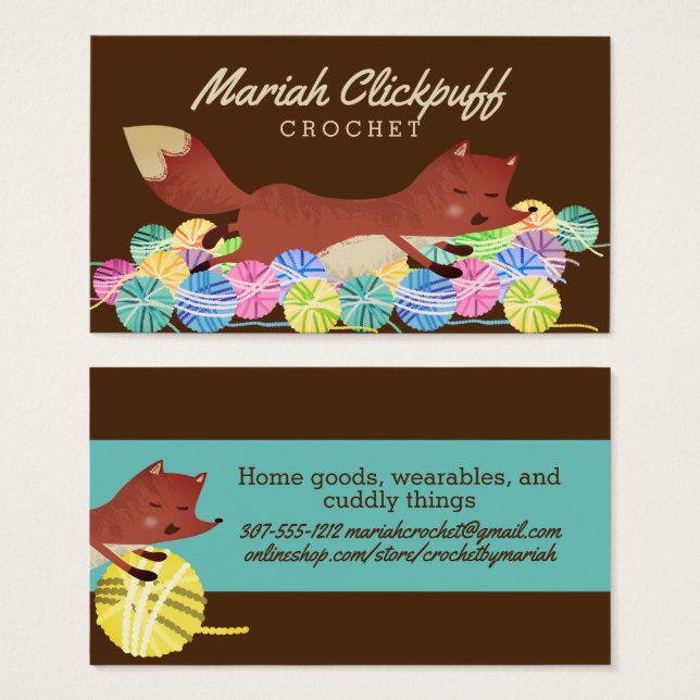 Garn av trikå av kavaj visitkort (Framsida & baksida)