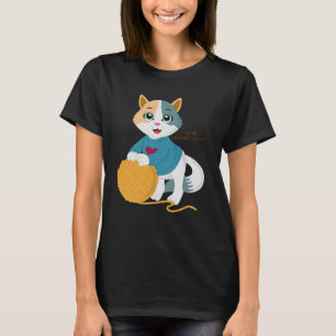 Garn av trikå av trikå av kärlek t shirt