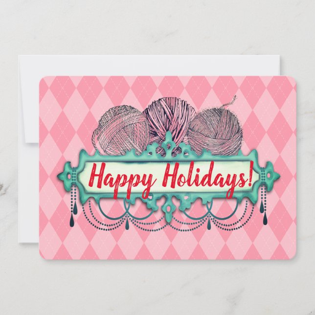 Garn av trikå julkort (Framsida)