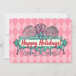 Garn av trikå julkort