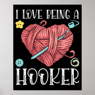 Garn Crocheting Knitting Day Poster