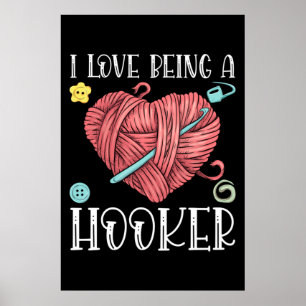 Garn Crocheting Knitting Day Poster