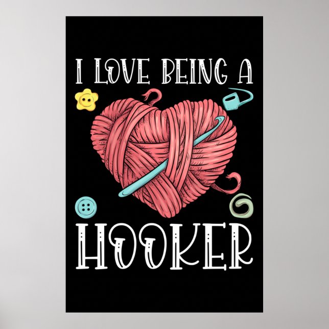 Garn Crocheting Knitting Day Poster (Framsidan)