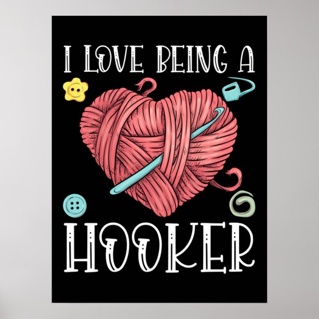 Garn Crocheting Knitting Day Poster (Framsidan)