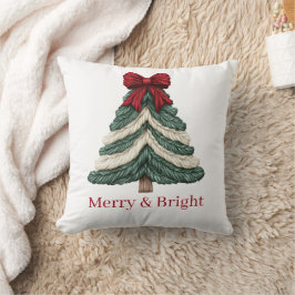 Garn Fals Broderi Julgran Merry Bright Kudde