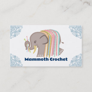 Garn från Crochet krok av elefant, dvs. ett elefan Visitkort