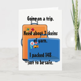 Garn, gratulationskort, anteckningskort för sticka