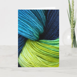 Garn hälsningkort, noterar kortet för knitters kort