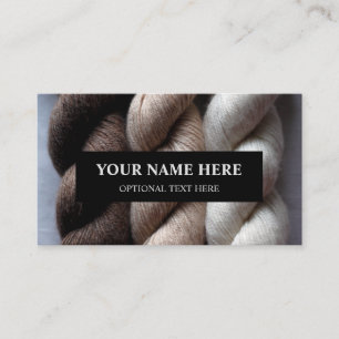 Garn Knitting Brown Beige Cream Alpaca Yarn Visitkort