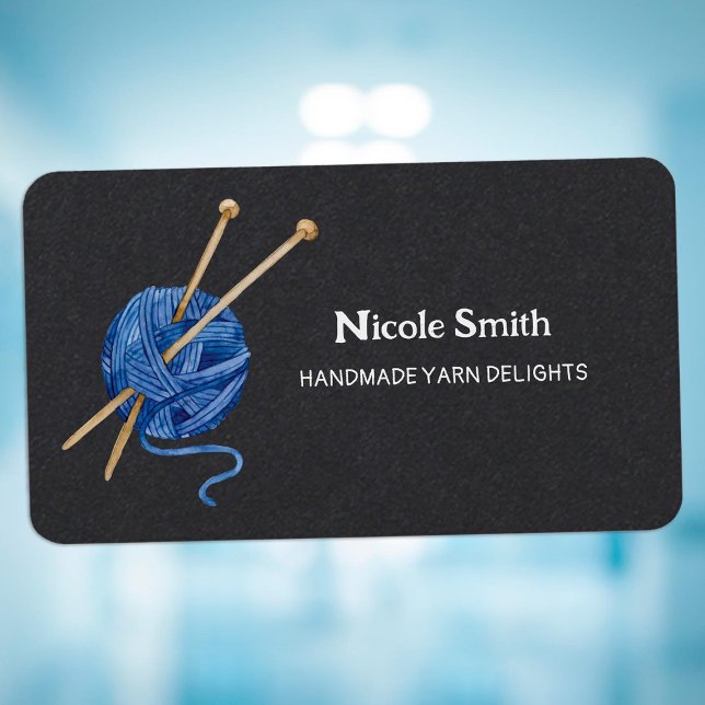 Garn Knitting Premium Visitkort (Knitting Premium Business Cards)