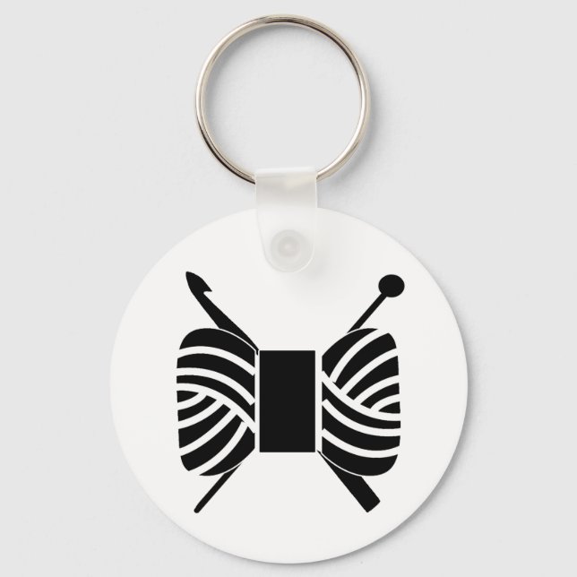 Garn Logotyp Sticka Crochet {Light} Nyckelring (Framsida)