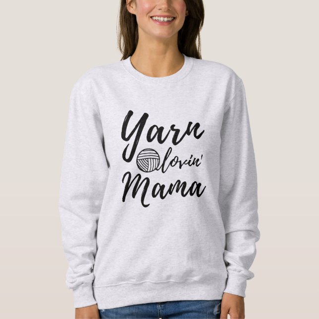 Garn Loving Mamma ・ Sticka Crochet Crafts T Shirt (Framsida)