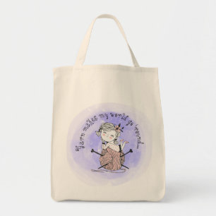 Garn Makes My World Tote Bag Tygkasse