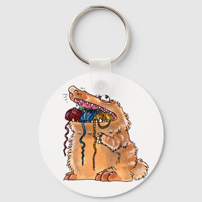 Garn Monster Keychain Nyckelring (Framsida)