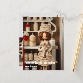 Garn och vänner - den perfekta kombinationen! vykort