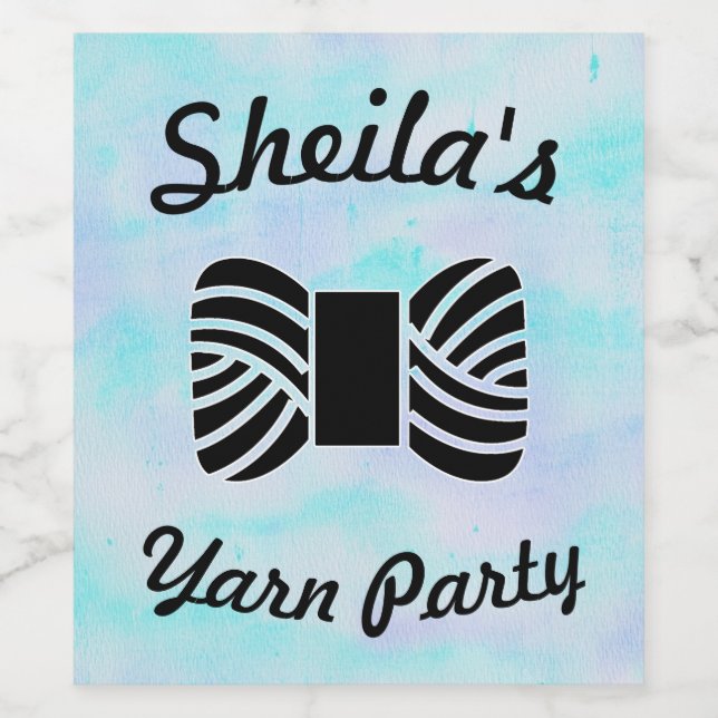 Garn Party Crafts Gathering Vinflaska Etikett (Singel etikett)