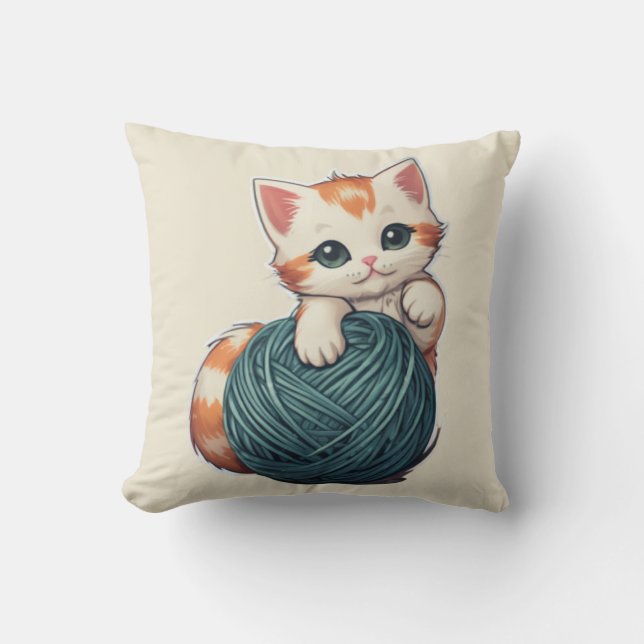 Garn Play - kitten Dekorativ kudde (Framsida)