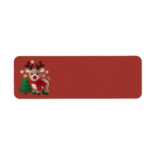 Garn Rudolf Adressetiketter Returadress Etikett (Framsidan)