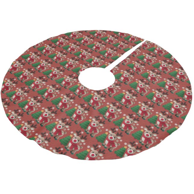 Garn Rudolf Trädskört Julgransmatta Borstad Polyester (Vinklad)