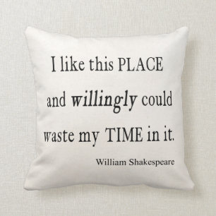 Gärna förlorada Time detta ställeShakespeare Kudde