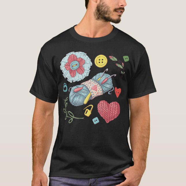 Garnboll och hantverk t shirt (Framsida)