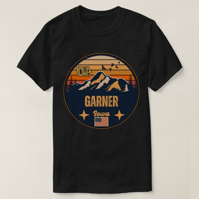 Garner, Iowa Ia, Förenade Stater T Shirt (Design framsida)