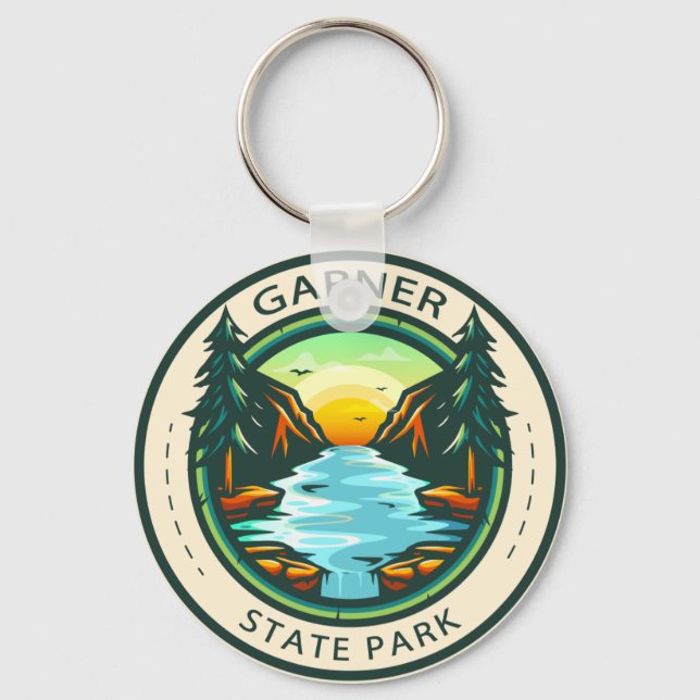 Garner State Park Texas Badge Nyckelring (Framsida)
