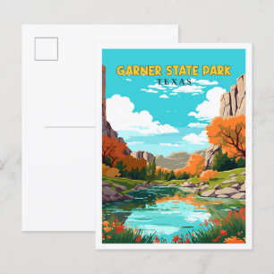 Garner State Park Texas USA vintage resor Vykort