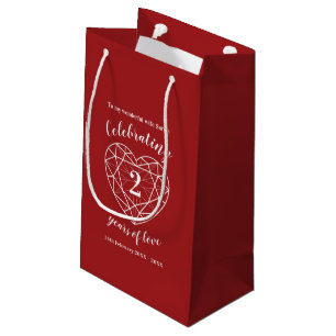 Garnet-årsdagen 2 år för kärlek-hustru-presentsäck